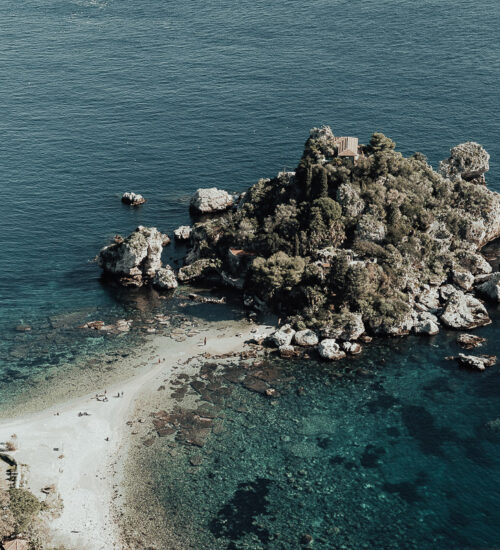 foto dell'isola bella a taormina