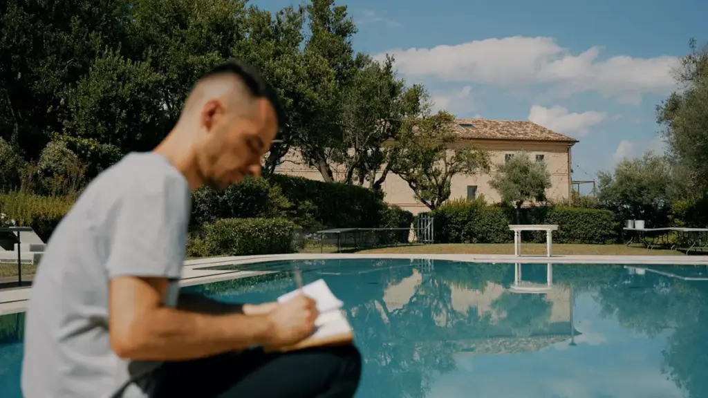 matrimonio a Villa Anitori piscina